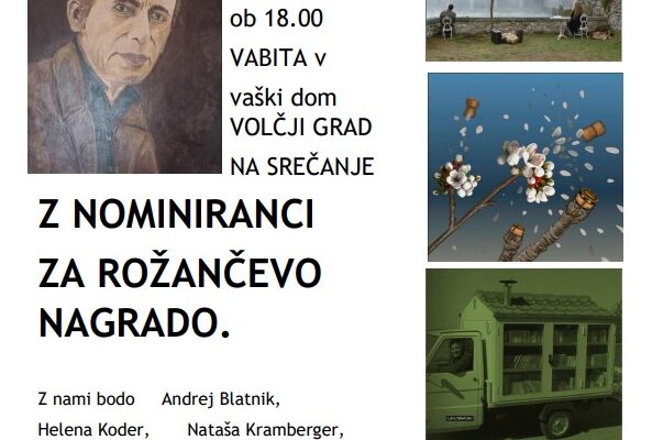 Srečanje z nominiranci za Rožančevo nagrado